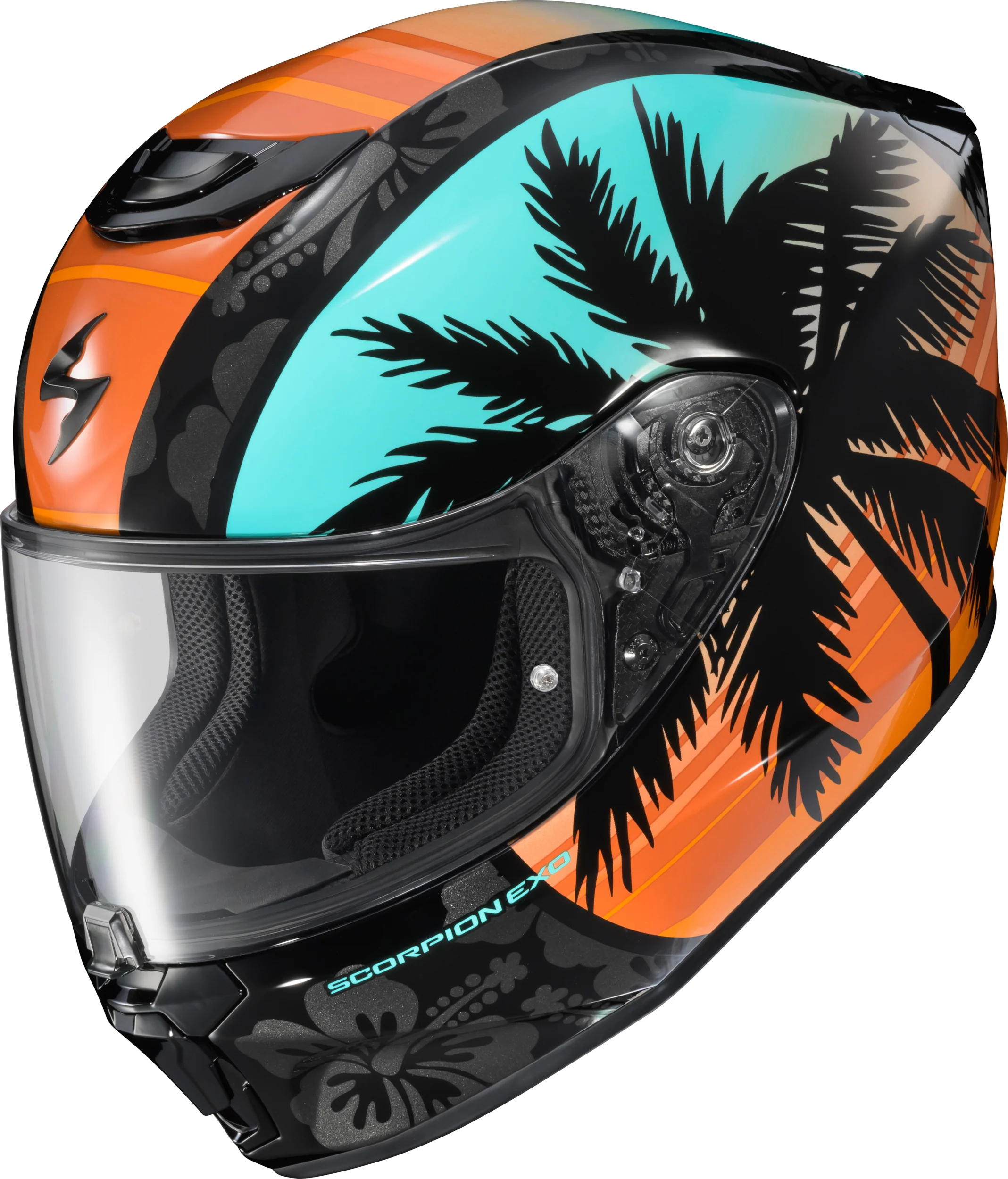 Scorpion - Exo R330 Full Face Helmet Tubbs Light Blue/Orange Xl - Image 2