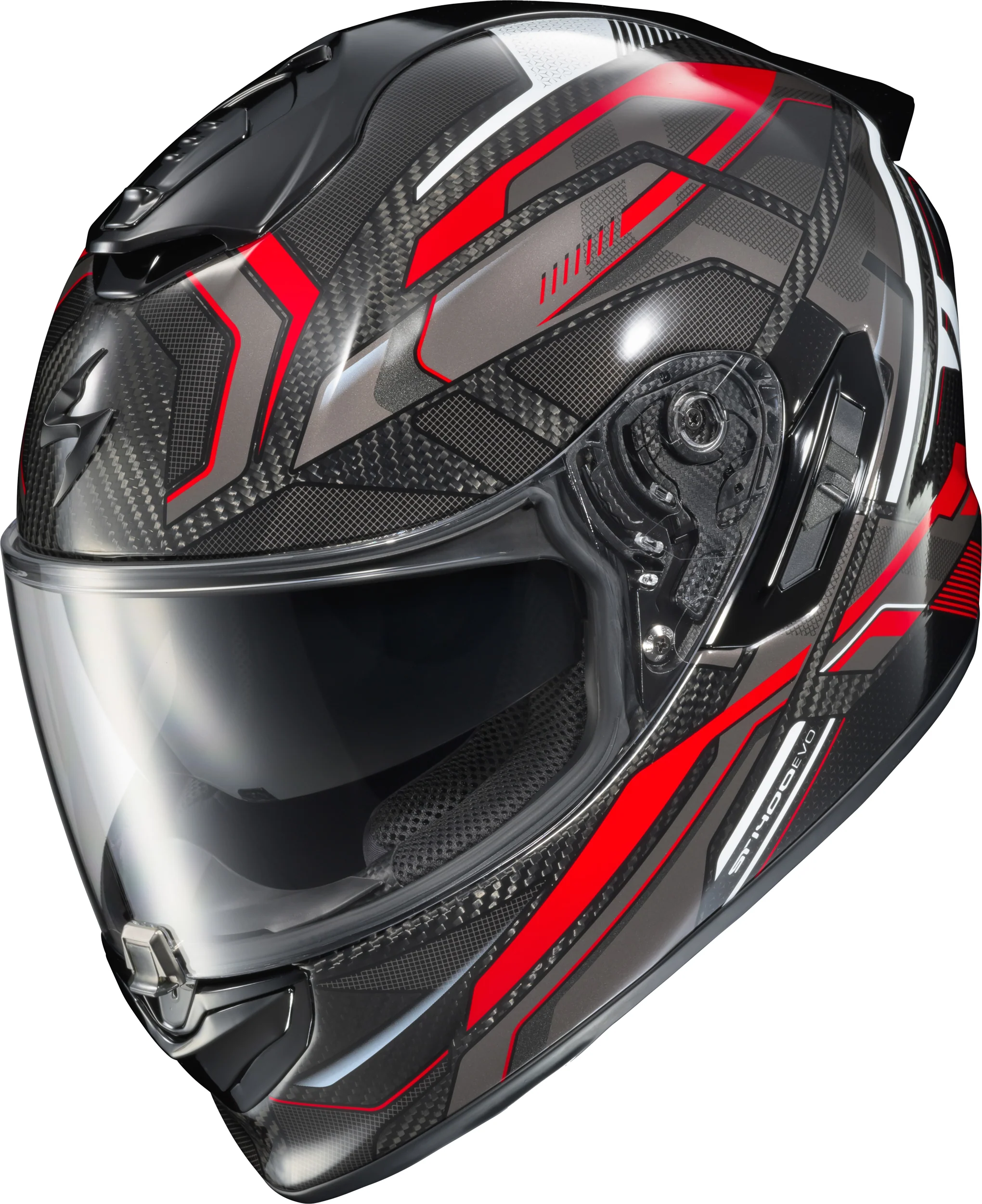Scorpion - Exo St1400 Evo Carbon Helmet Hex Gloss Red Lg - Image 2