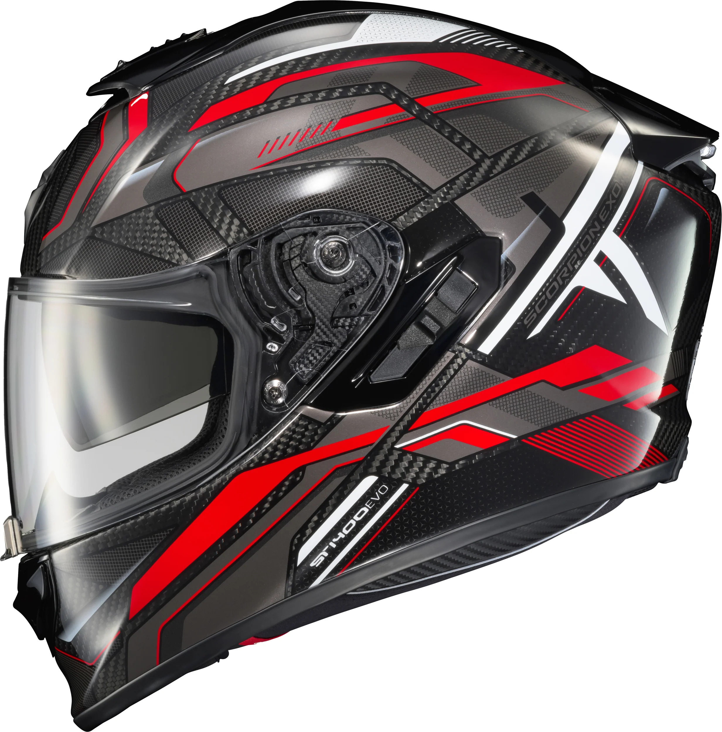Scorpion - Exo St1400 Evo Carbon Helmet Hex Gloss Red Md