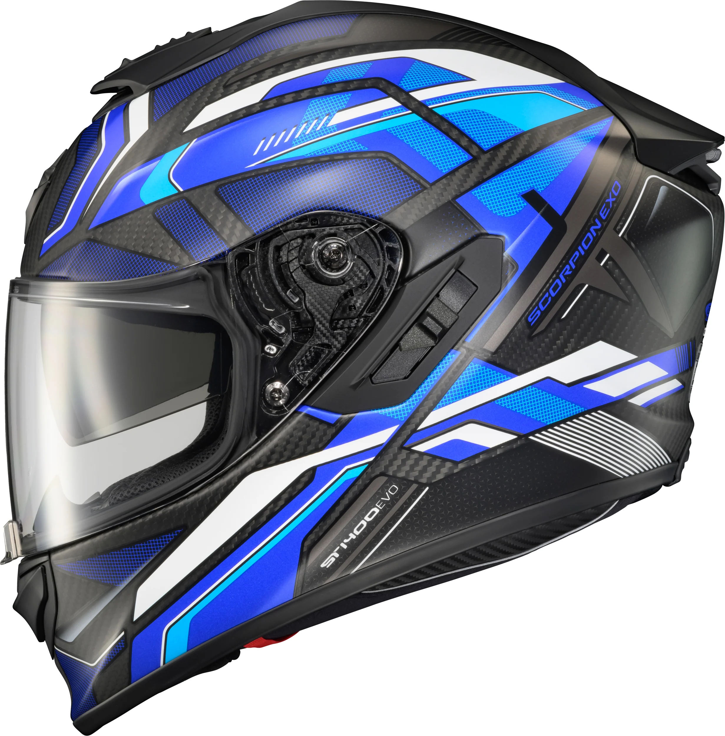 Scorpion - Exo St1400 Evo Carbon Helmet Hex Matte Blue Md