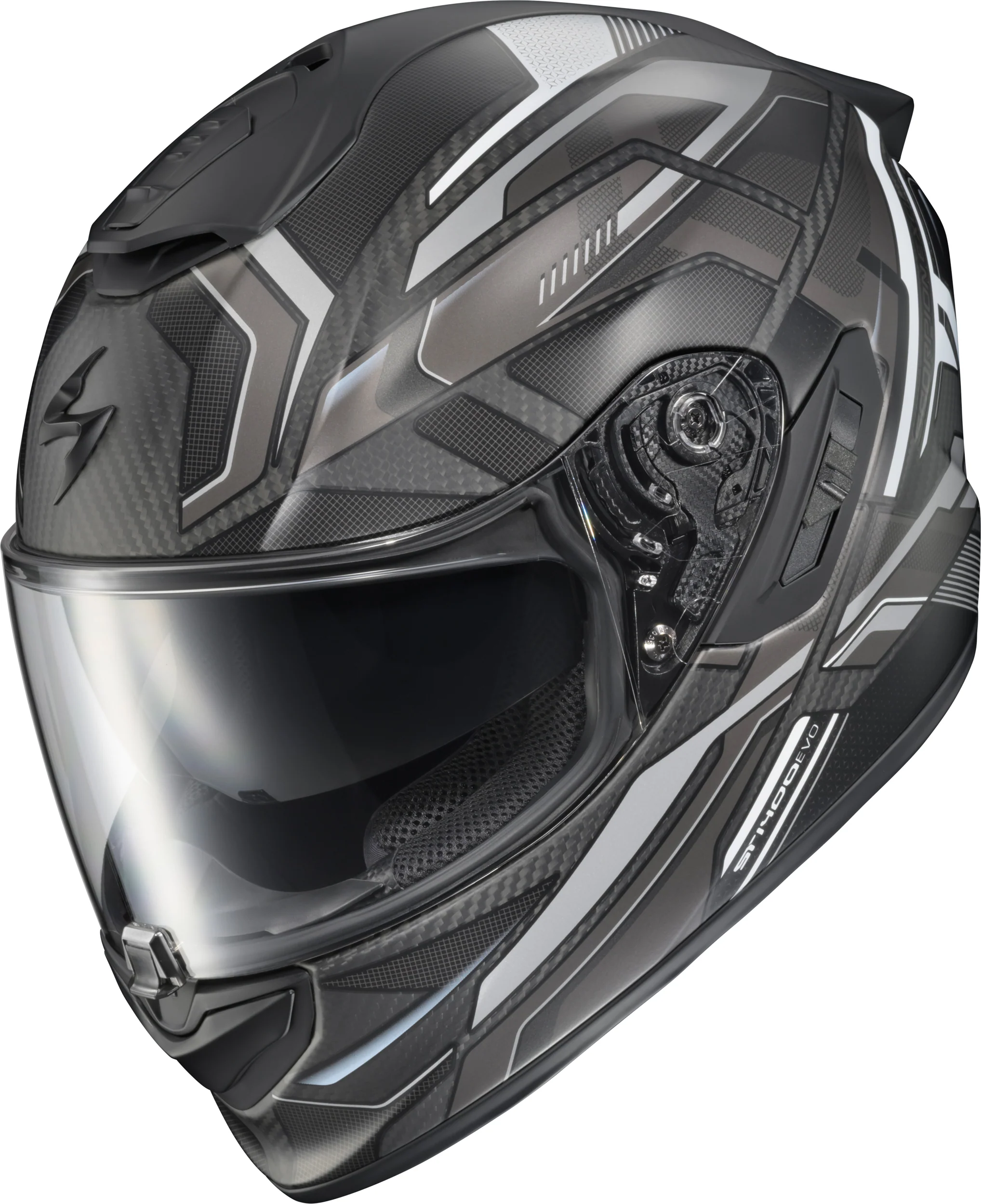 Scorpion - Exo St1400 Evo Carbon Helmet Hex Matte Grey Lg - Image 2