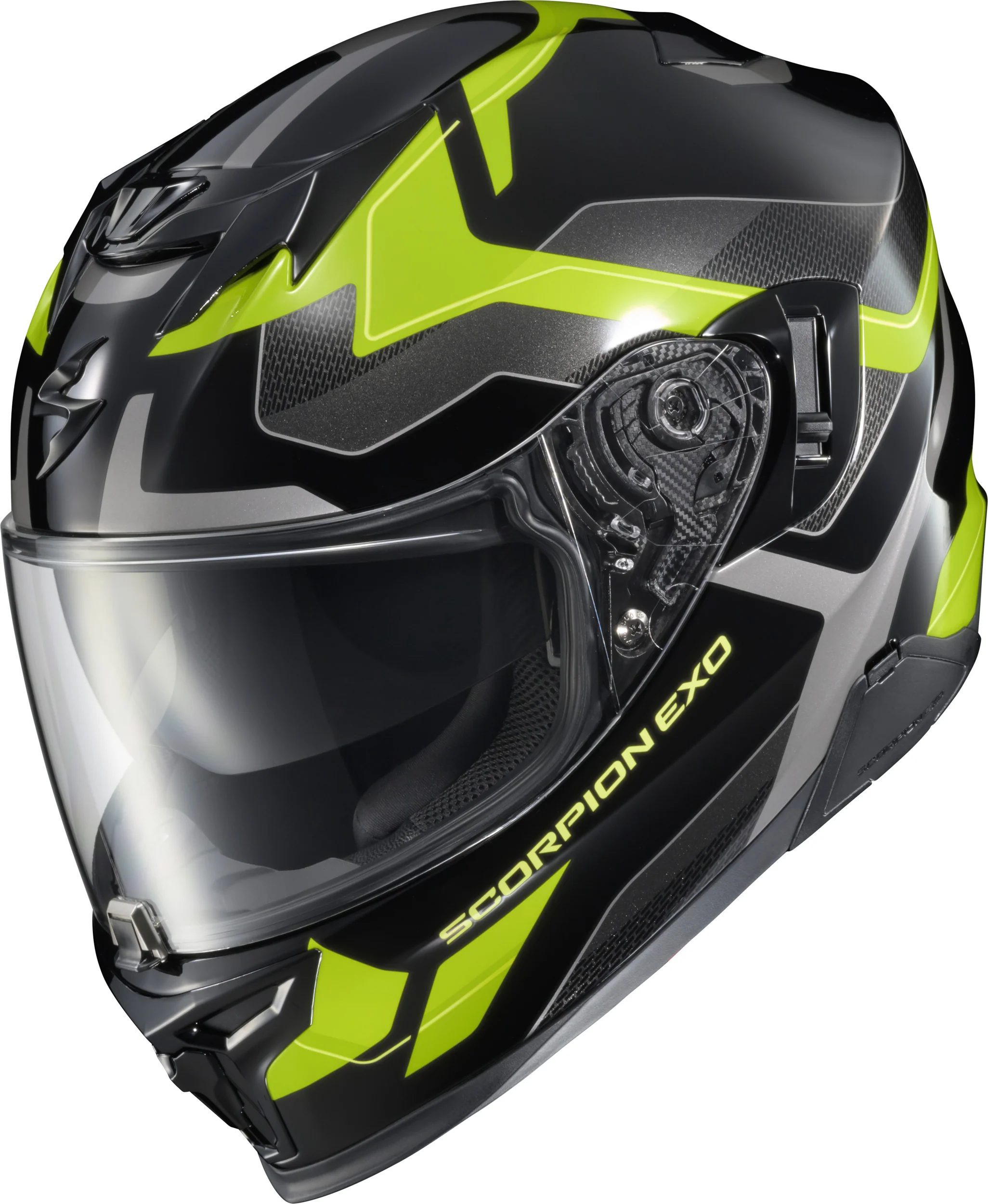 Scorpion - Exo T520 Full Face Helmet Zuse Black/Hi Viz Lg - Image 2