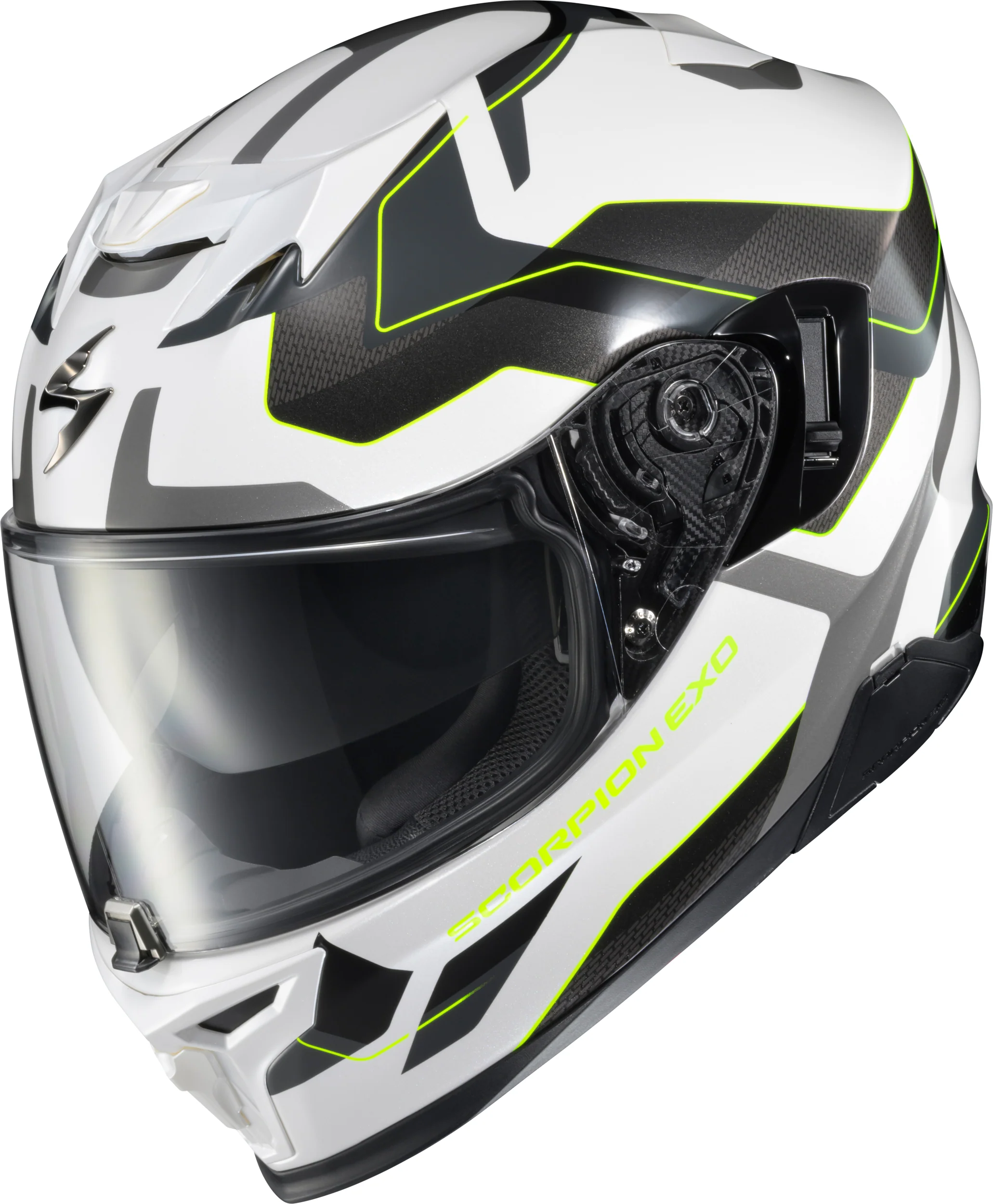 Scorpion - Exo T520 Full Face Helmet Zuse White/Hi Viz Sm - Image 2