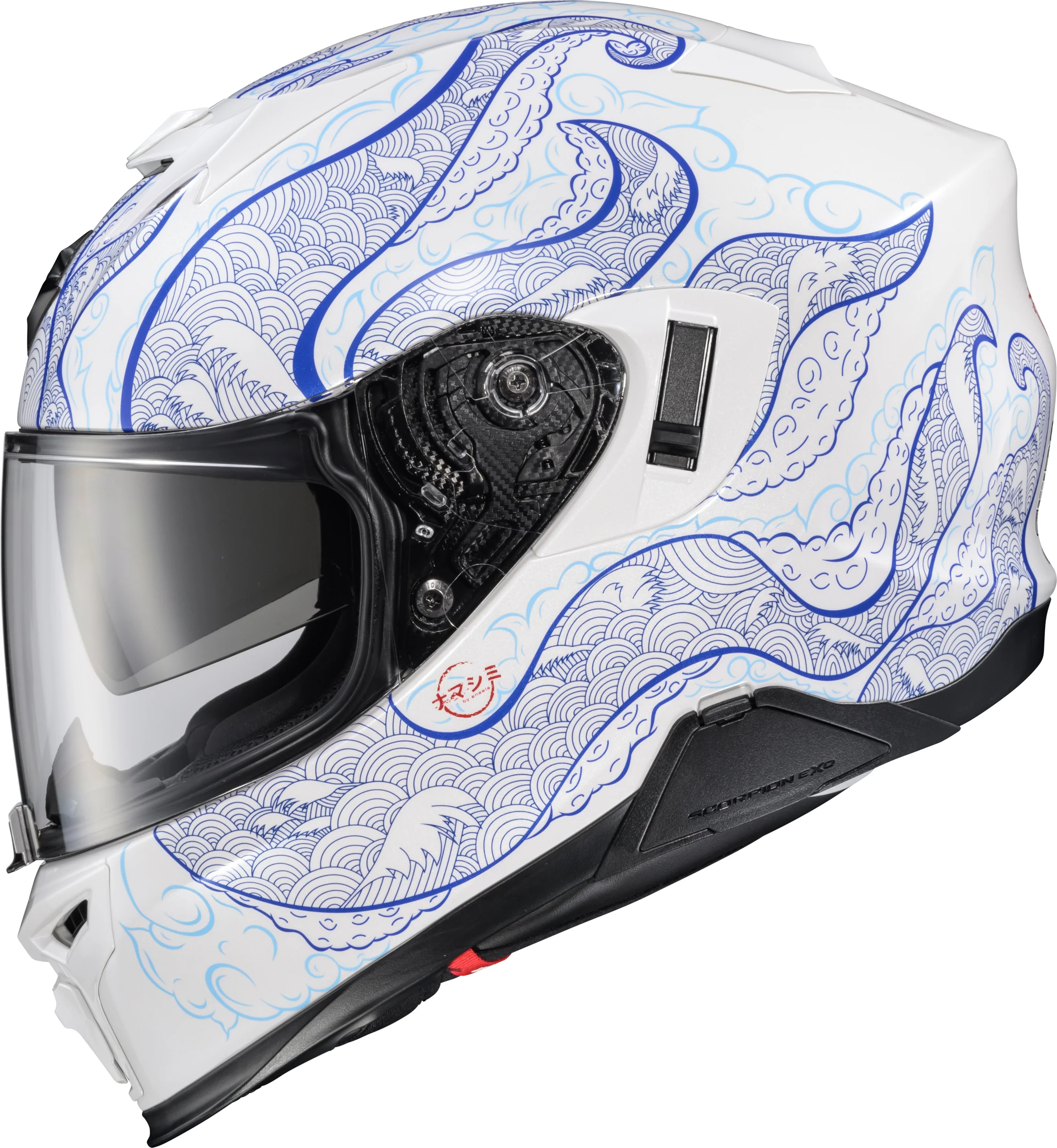 Exo T520 Helmet Nama Shimi White/Blue Md - Image 3