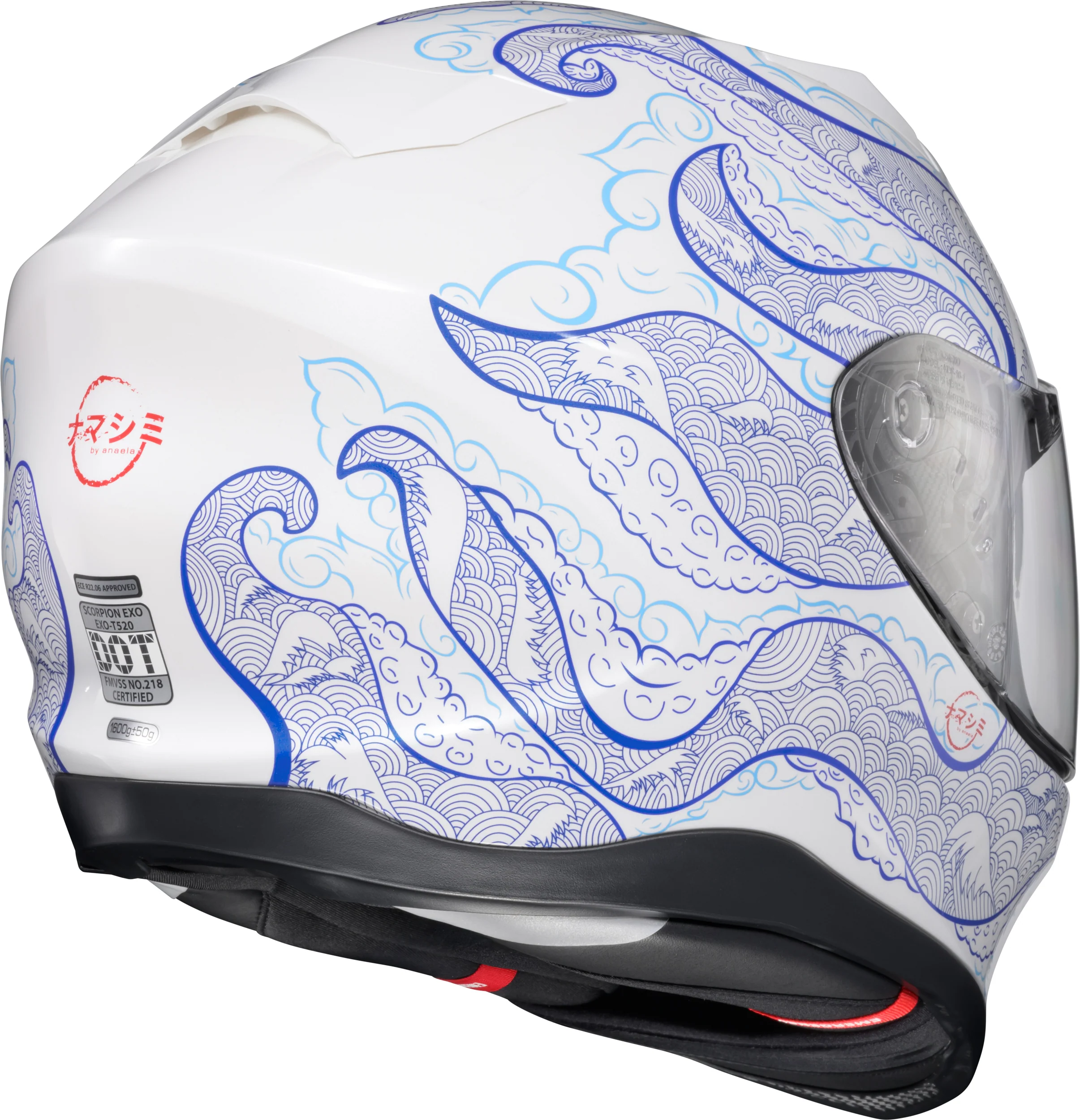 Exo T520 Helmet Nama Shimi White/Blue Xl - Image 4