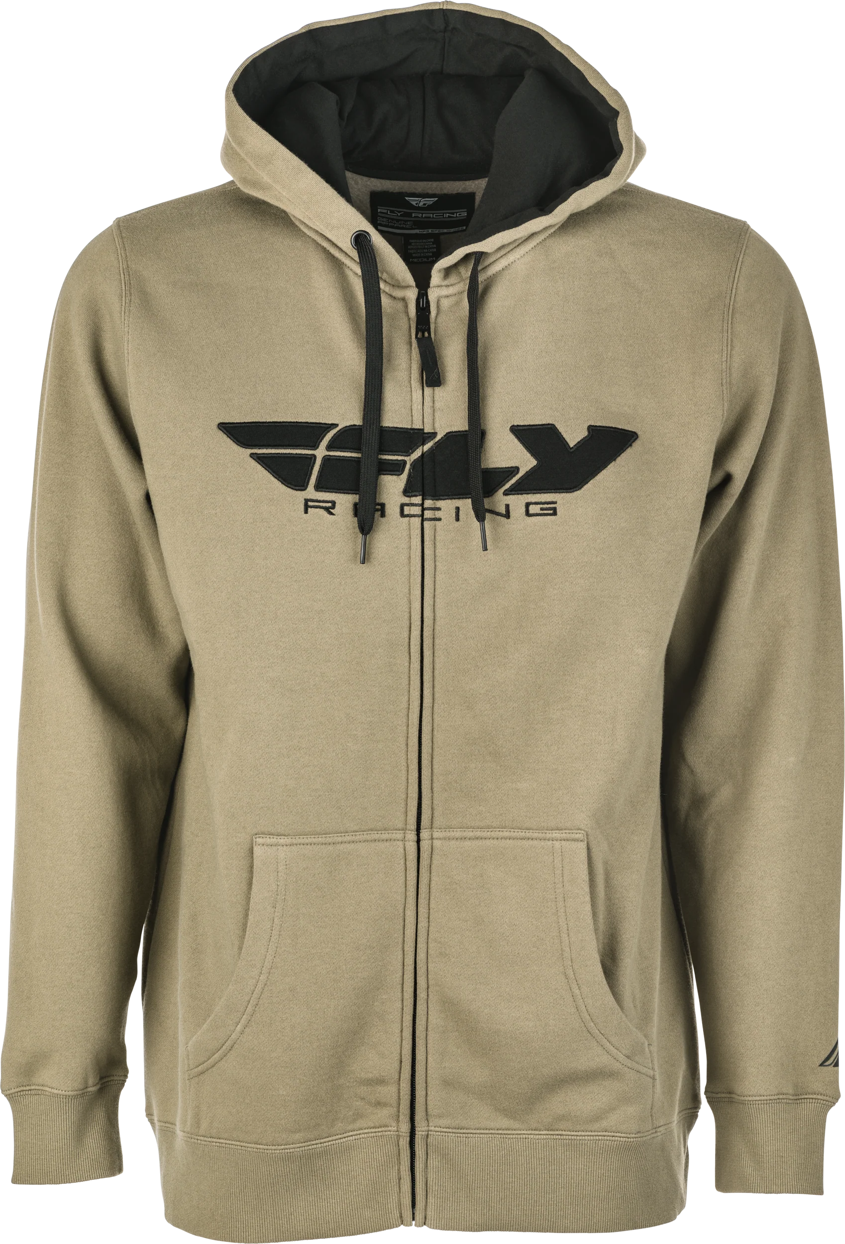 Fly Corporate Zip Up Hoodie Tan/Black Lg