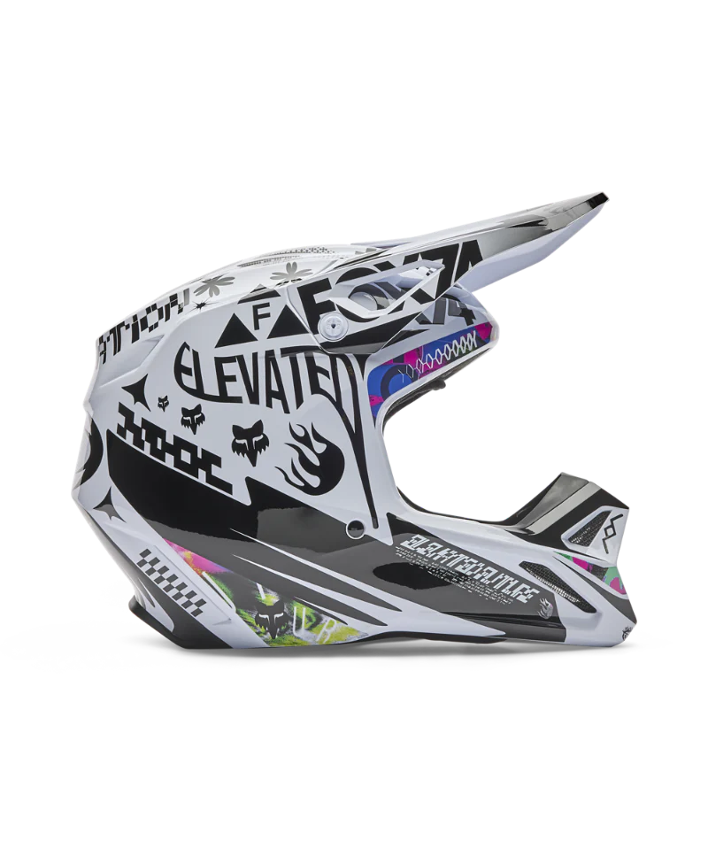 Fox Racing - V1 Image Cosmo Helmet - White/Black - Image 2