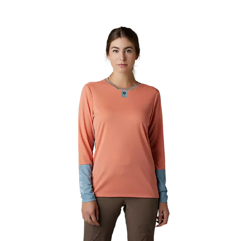 Fox Racing - Womens Defend Long Sleeve Jersey - Salmon - S - Image 2