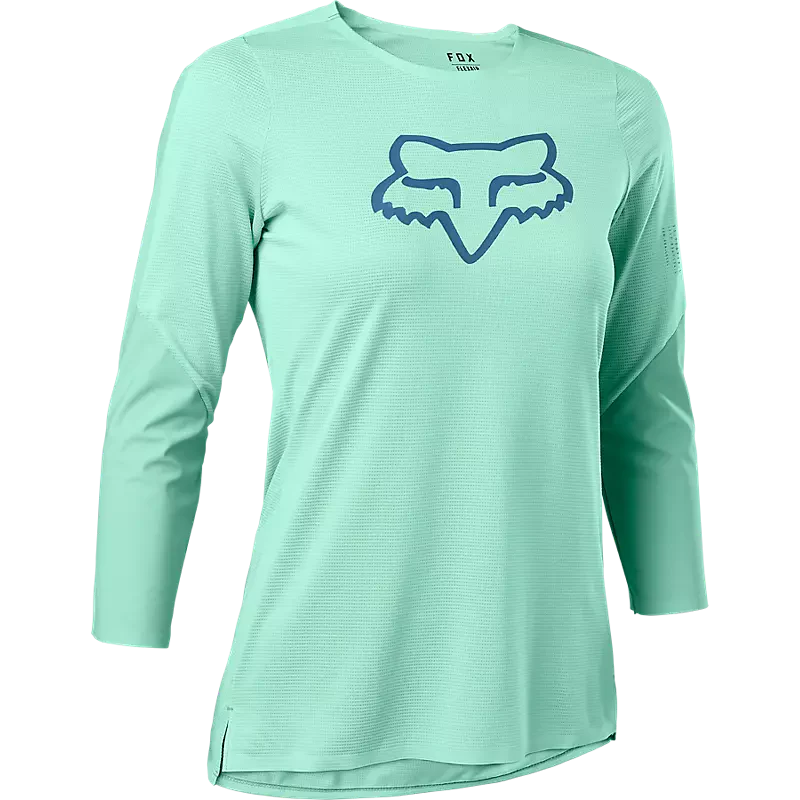Fox Racing - Womens Flexair 3/4 Sleeve Jersey - Jade Green - S