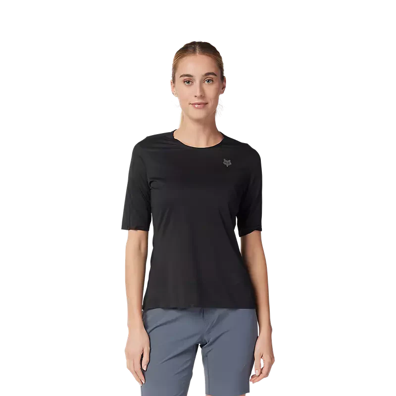Fox Racing - Womens Flexair Ascent Ss Jersey - Blk - S - Image 3