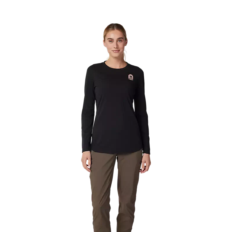 Fox Racing - Womens Ranger Dr Ls Jersey - Blk - S - Image 3