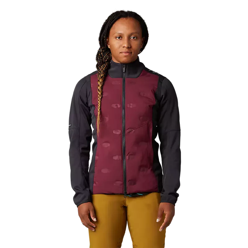 Fox Racing - Womens Ranger Windbloc Fire Jacket - Drk Mrn - S - Image 2
