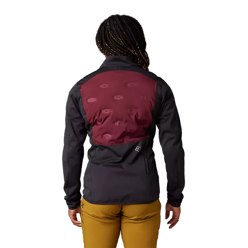 Fox Racing - Womens Ranger Windbloc Fire Jacket - Drk Mrn - S - Image 3