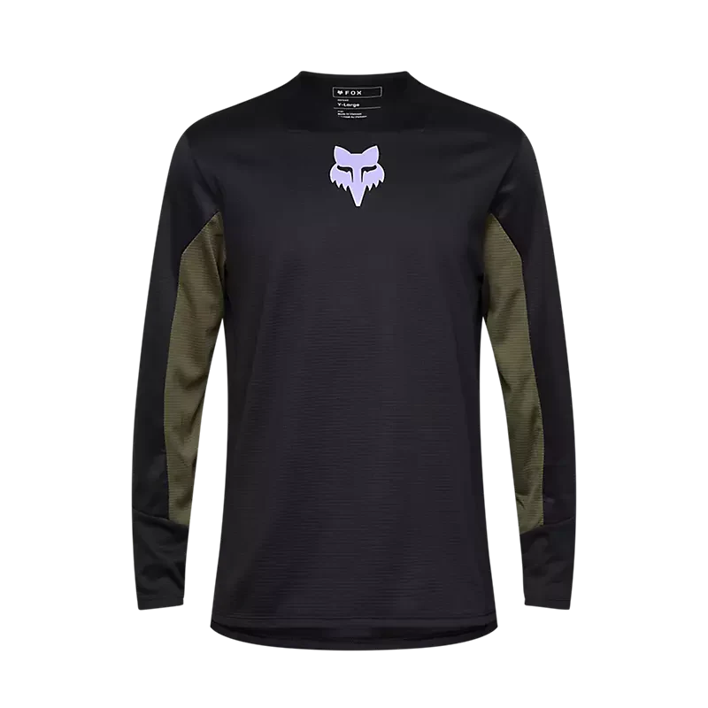 Fox Racing - Yth Defend LS Jersey Park - Black - YL