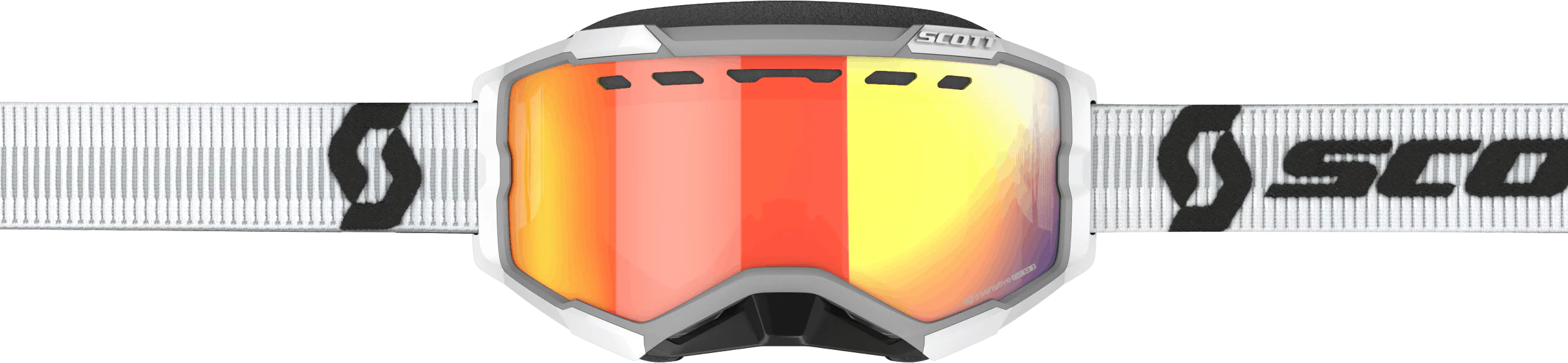 Fury Goggle Snow Cross Ls White W/Red Chrome - Image 2