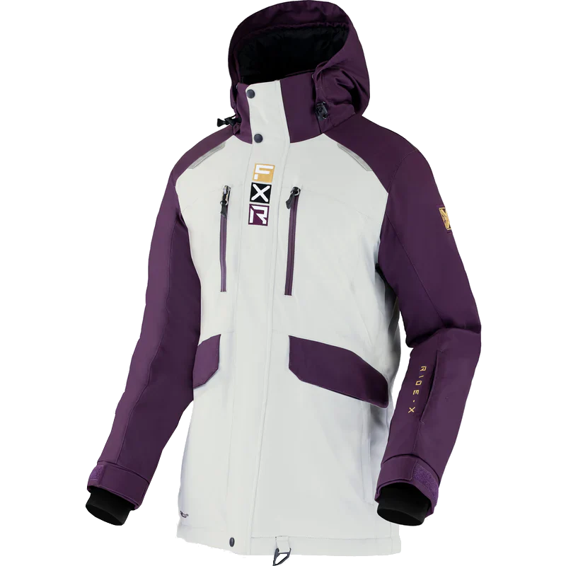 FXR Women's Aerial Jacket Bone/Plum
