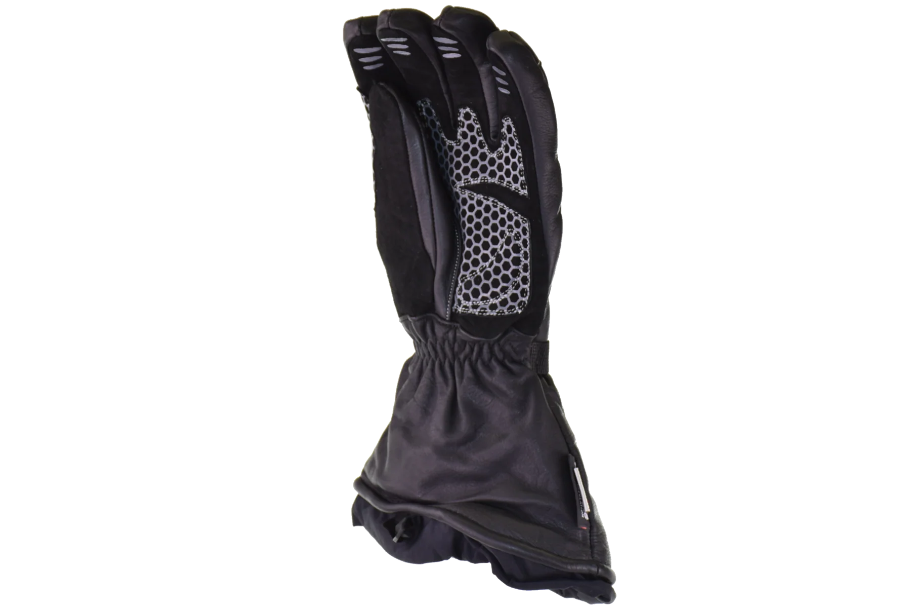 FXR - Yamaha - Leather Gauntlet Snowmobile Gloves Black (Md) - Image 4