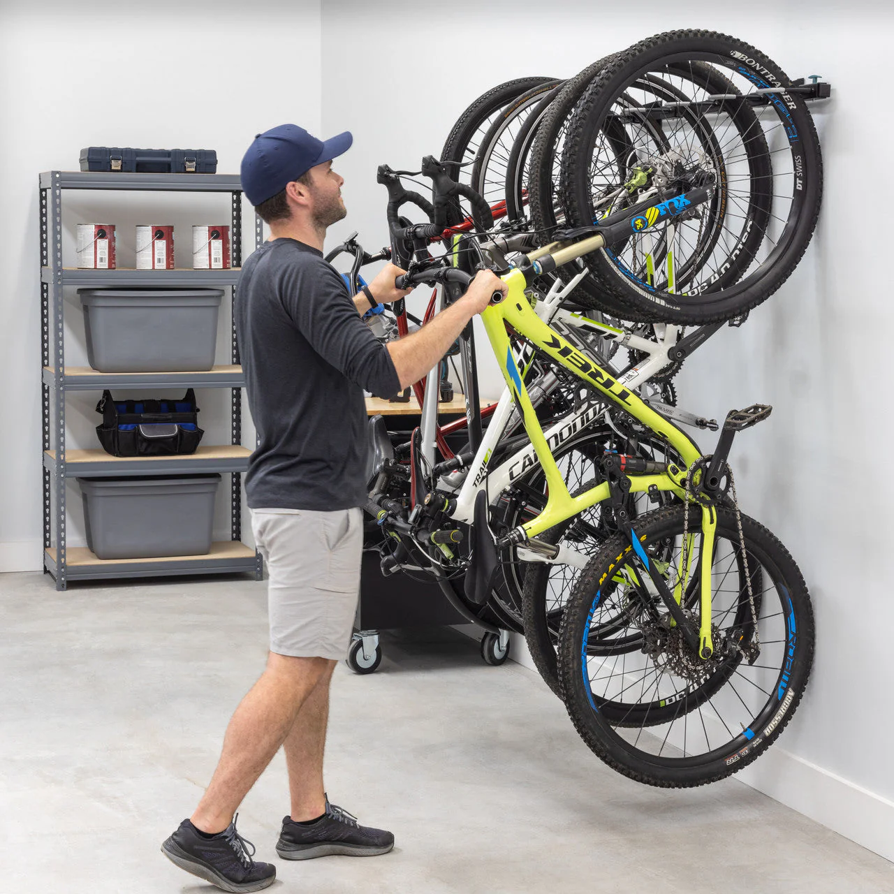 G-Bike | Adjustable Wall Storage System | Holds 5 Bikes - Image 3