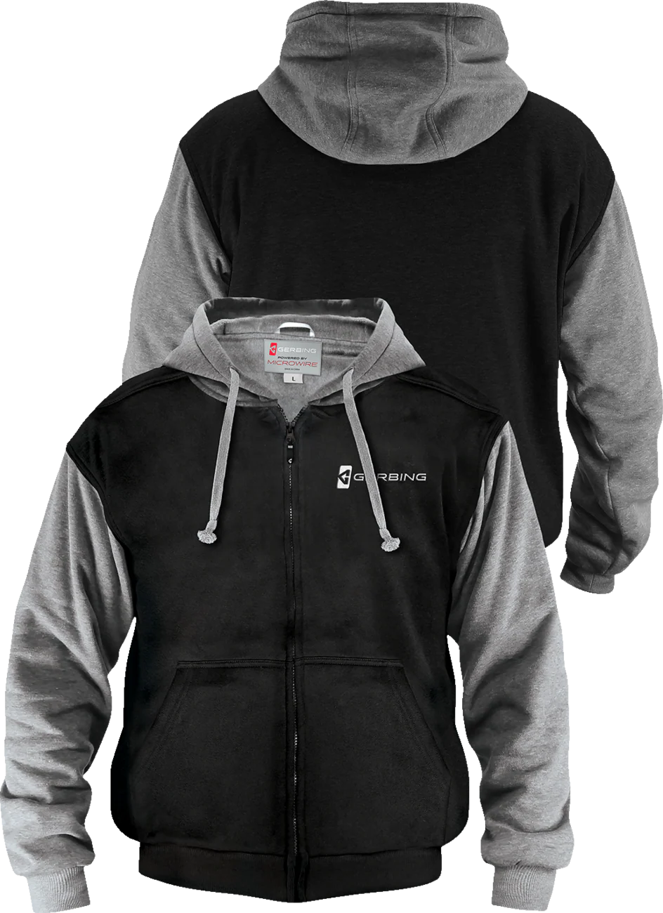 GERBING HEATED CLOTHING 7V Battery Heated Hoodie - Black - Small GERHDY7VUNIBLKS - Image 2