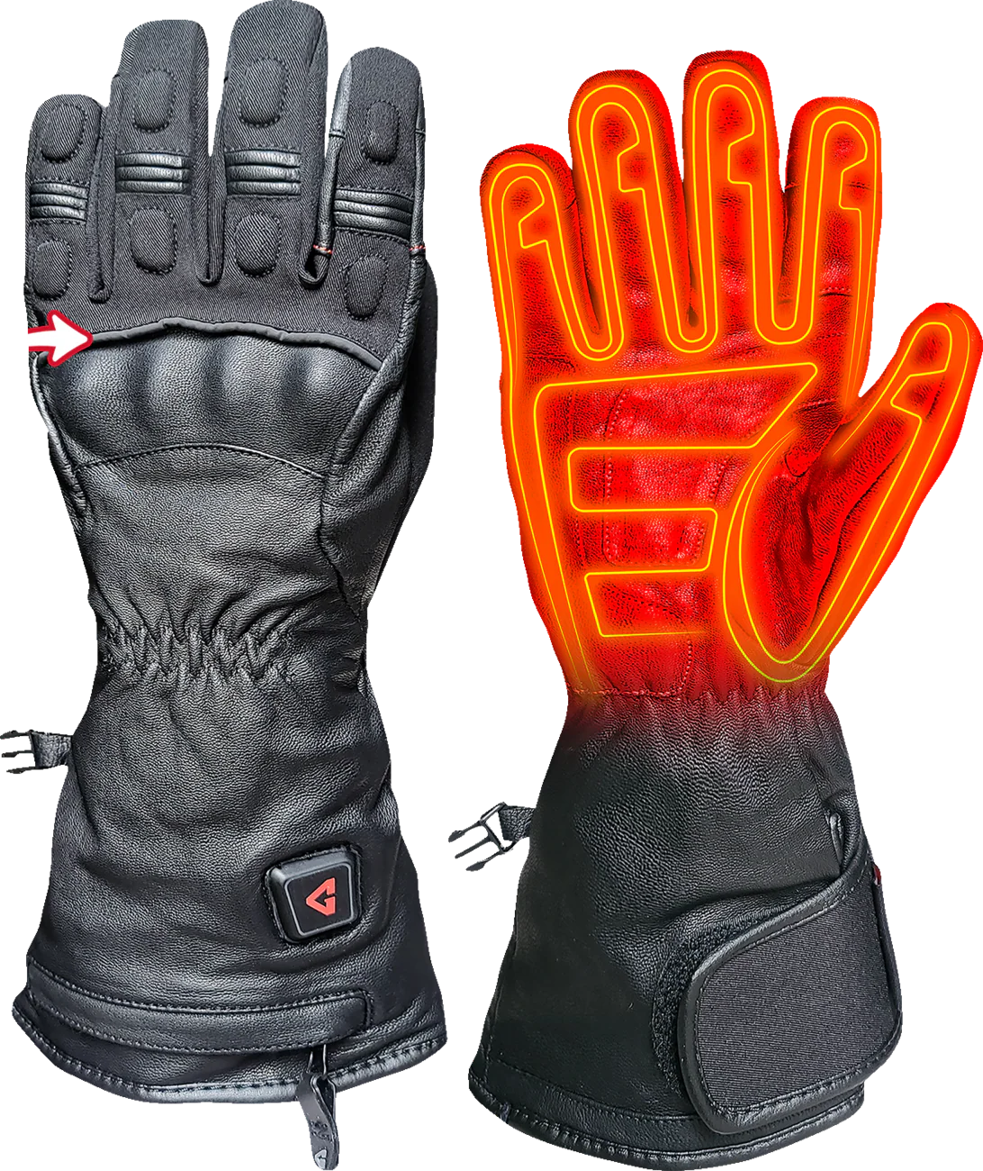 GERBING HEATED CLOTHING 7V Hard Knuckle Battery Heated Gloves - Black - Large GERGVHK7VBL - Image 2