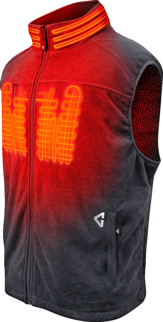 GERBING HEATED CLOTHING 7V Thermite Fleece Heated Vest 2.0 - Gray - Large GERTFVST7VMGL - Image 5