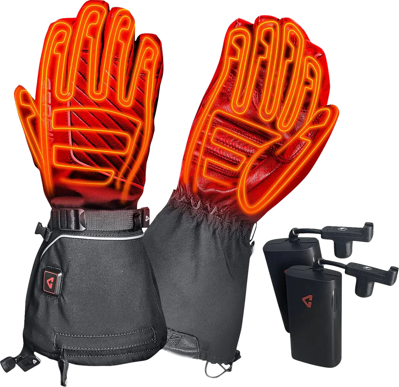 GERBING HEATED CLOTHING Women's 7 V Atlas Ultra-Flex Battery Heated Gloves - Black - Large GER-AFGV-7V-W-L - Image 2
