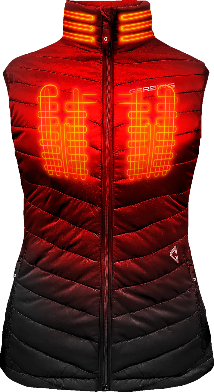 GERBING HEATED CLOTHING Women's 7V Khione Puffer Heated Vest 2.0 - Black - Large GERKPVST7VWBL - Image 2