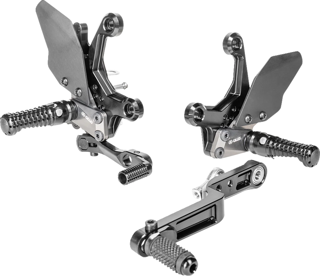 GILLES TOOLING Adjustable Rearset - AS31GT - Black - Suzuki AS31-S03-B