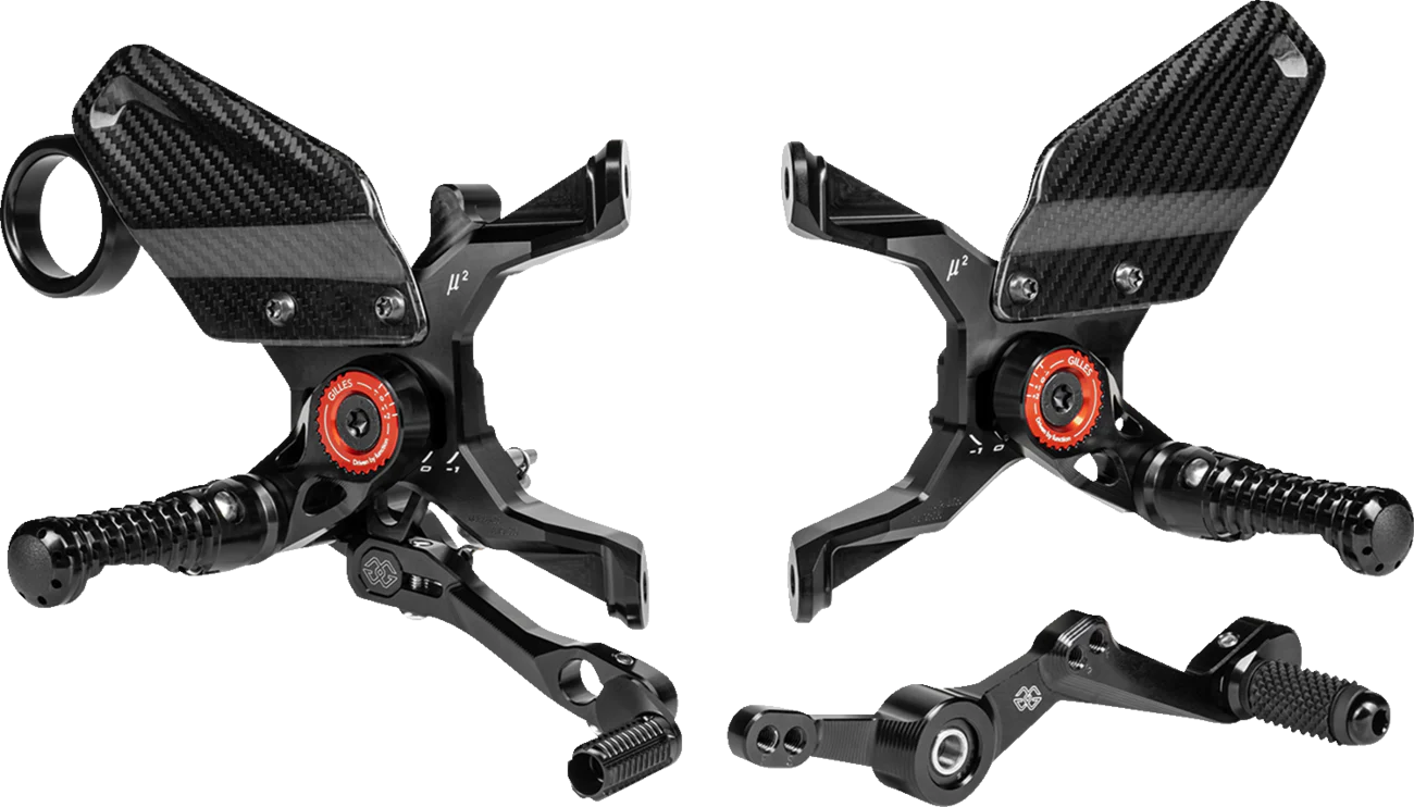 GILLES TOOLING MUE2 Rearset - Black - BMW MUE2-BM05-B