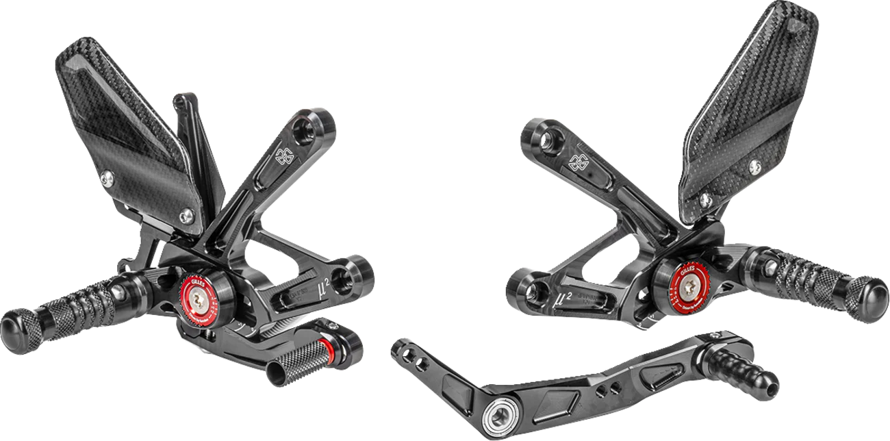 GILLES TOOLING MUE2 Rearset - Black - Yamaha MUE2-Y01-B