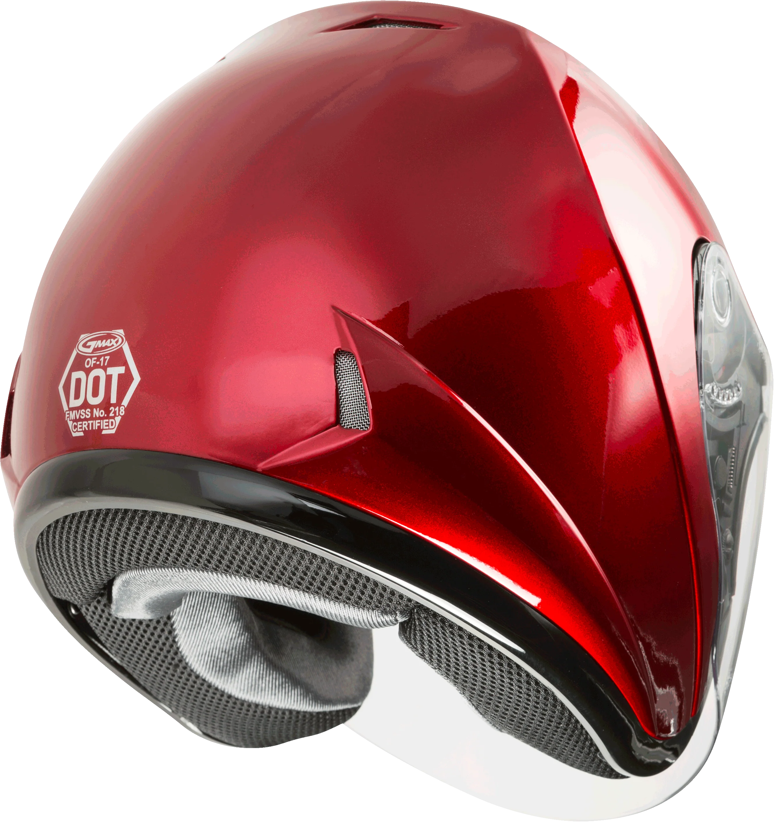 GMAX OF-17 Open Face Helmet Candy Red - G317098N - Image 4