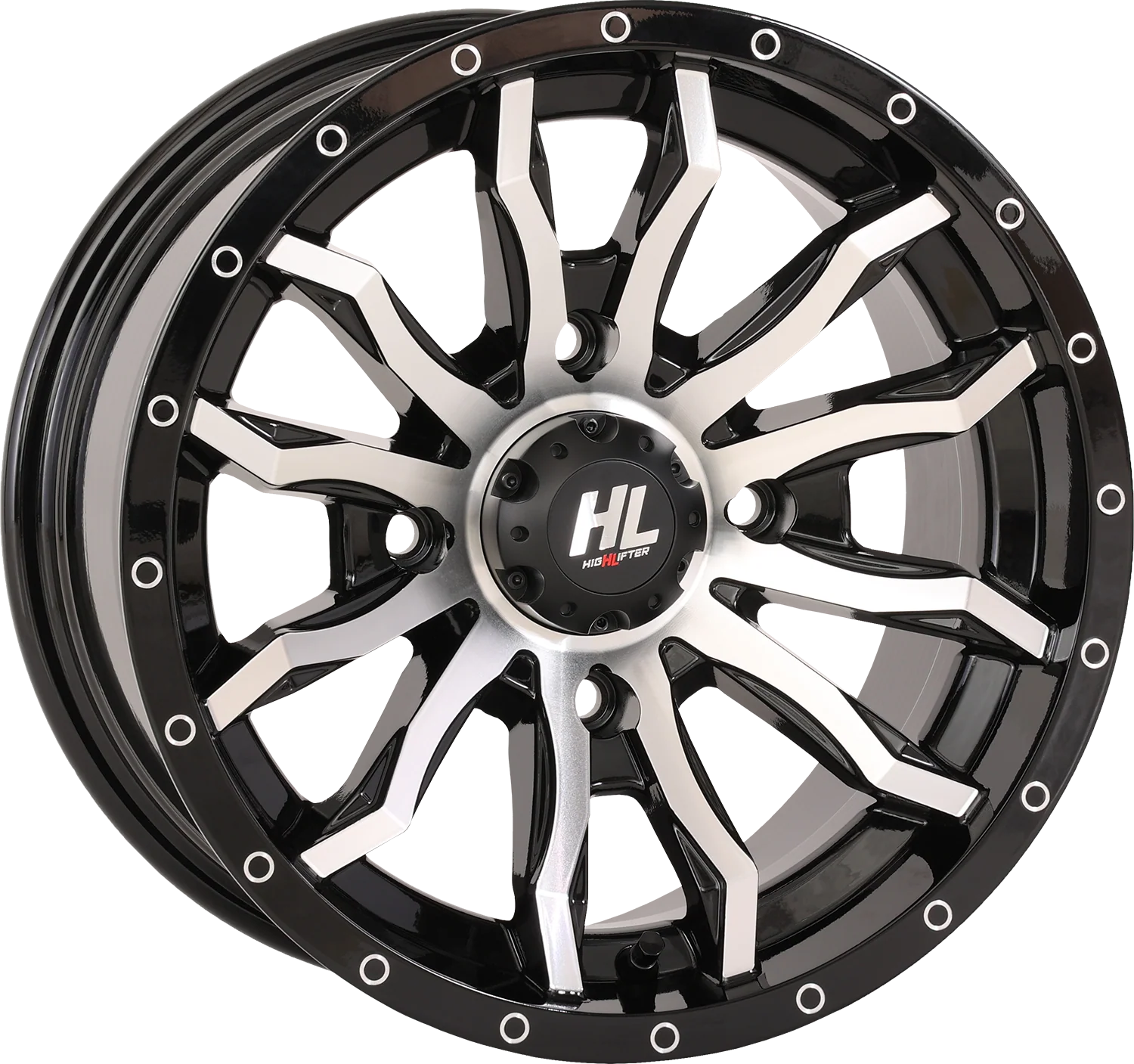 HIGH LIFTER Wheel - HL21 - Front/Rear - Gloss Black w/Machined - 20x7 - 4/137 - 4+3 (+10 mm) 20HL21-1137