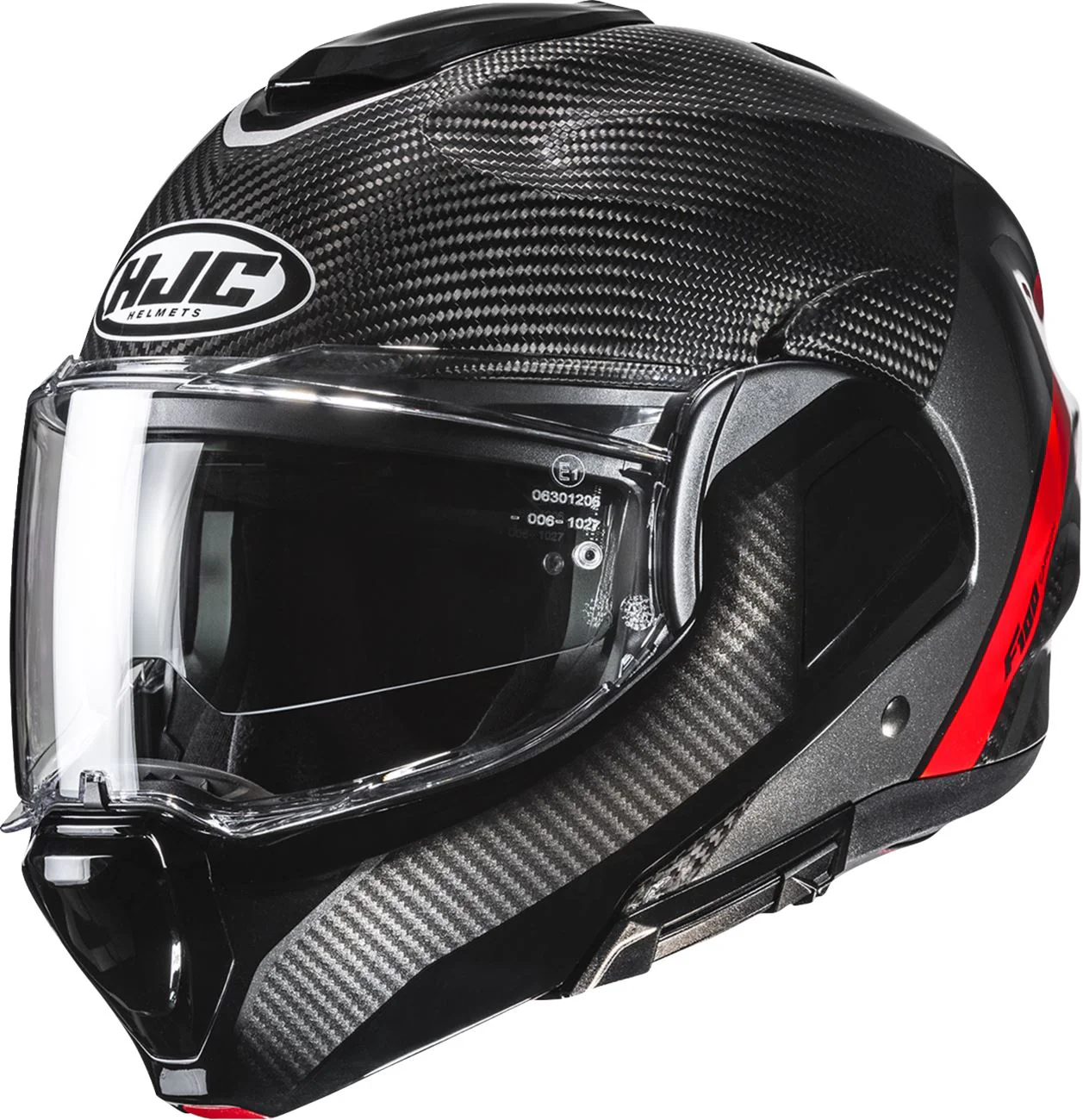 HJC F100 Carbon Modular Motorcycle Helmet - Stan - Image 5
