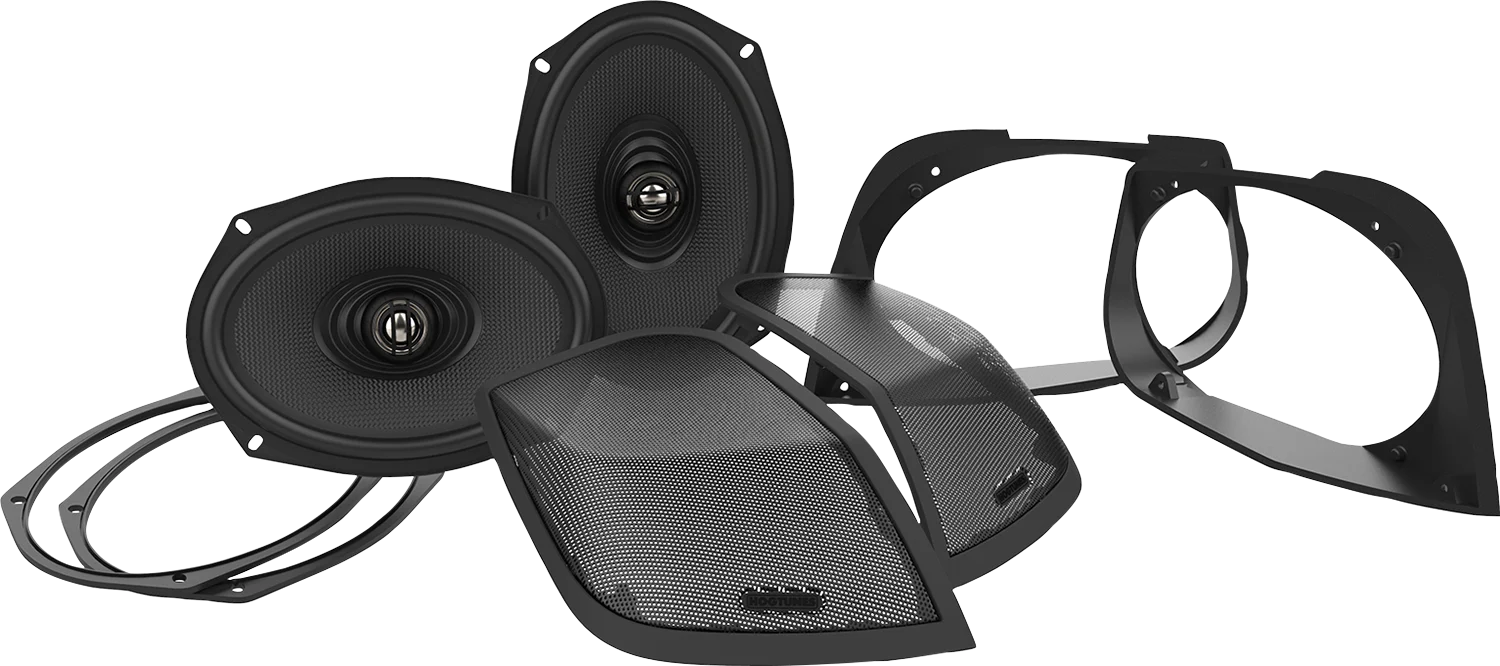 Hogtunes - Cut In Lid Kit with Speakers RETRO 692LID-RM