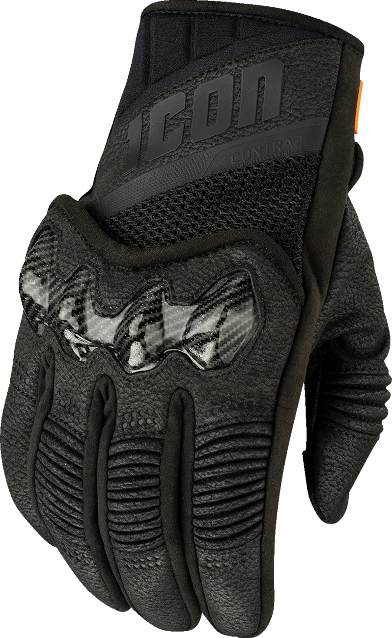 ICON Contra3* Gloves - Black - Small 3301-4881