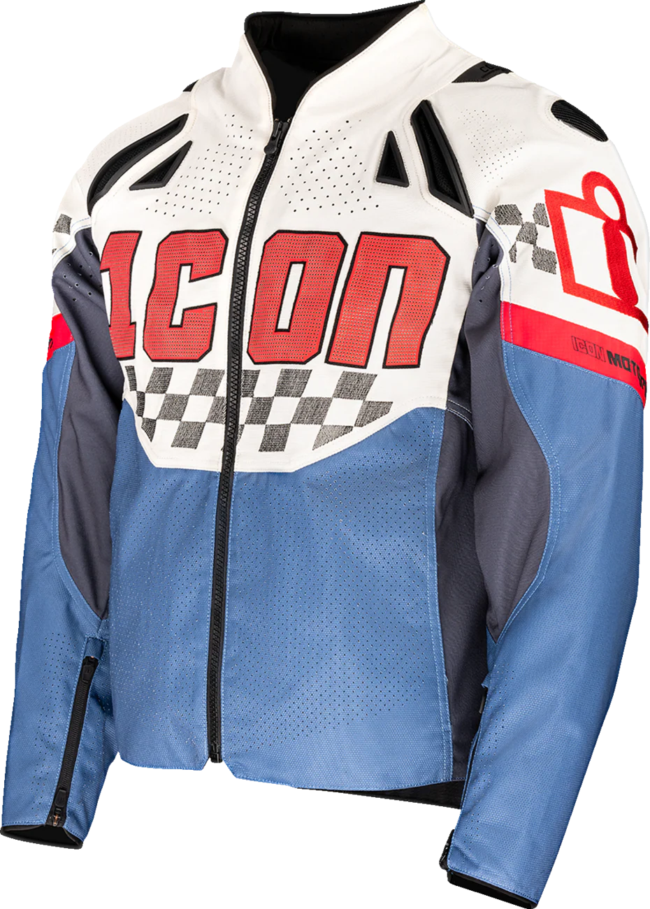 ICON Contra3* Hero Jacket - White/Blue - 3XL 2820-7061