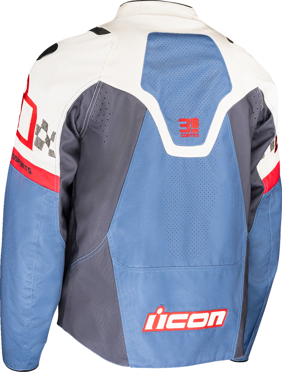 ICON Contra3* Hero Jacket - White/Blue - Small 2820-7056 - Image 2