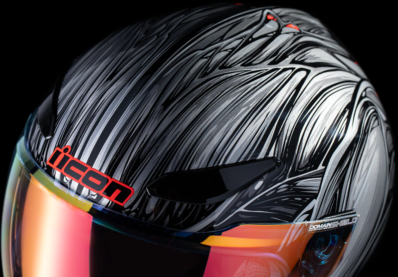 ICON Domain* Helmet - Nouveau - Silver - 2XL 0101-18528 - Image 4