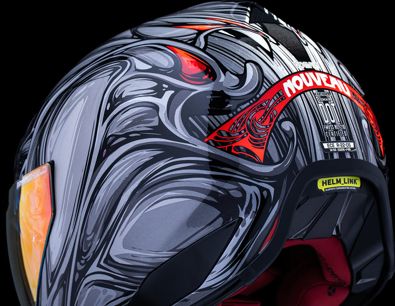 ICON Domain* Helmet - Nouveau - Silver - 2XL 0101-18528 - Image 5