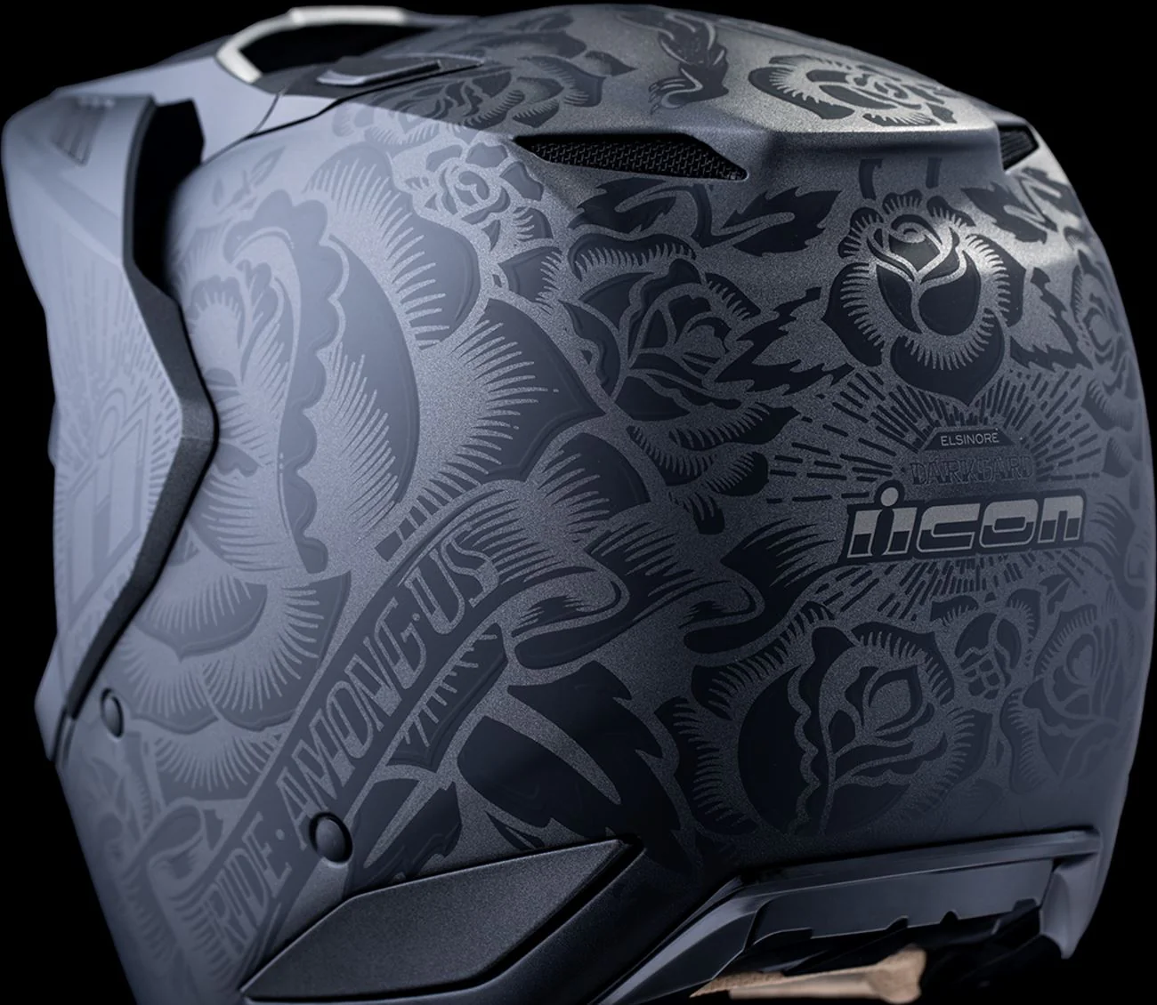 ICON Elsinore™ Helmet - Darkgard - Black - Image 4