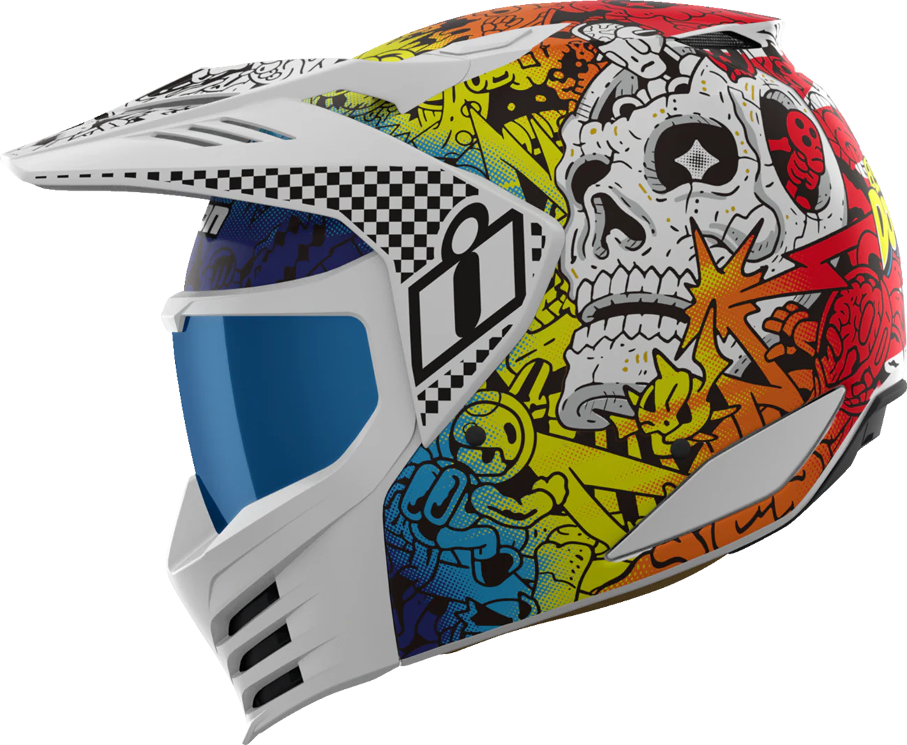 ICON Elsinore* Helmet - Doodle 3 - White - Medium 0104-3439 - Image 2