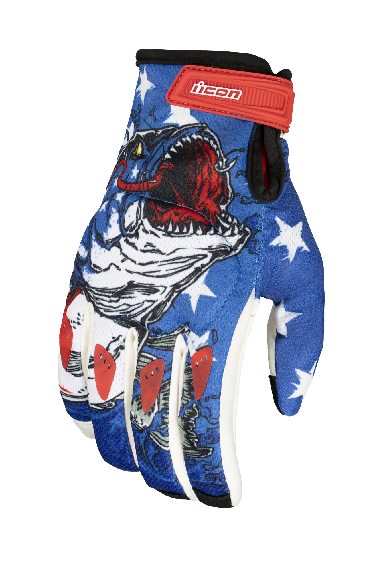 ICON Hooligan Basstard* Gloves - Blue - Medium 33014834