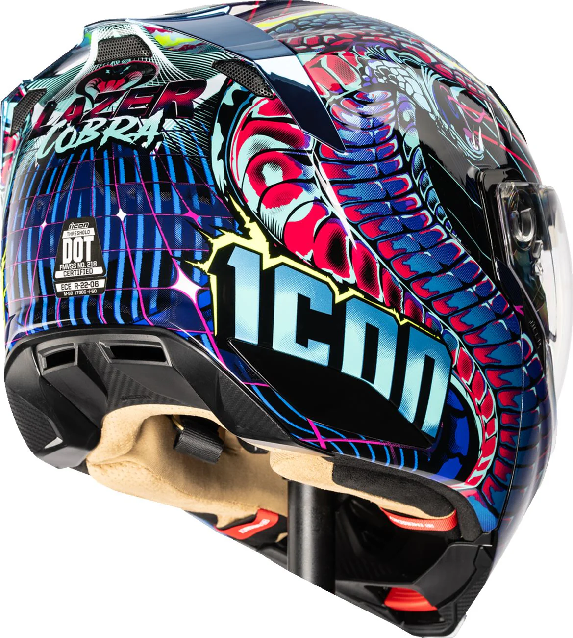 ICON Threshold™ Modular Helmet - Synthwave Lazer Cobra - Image 4