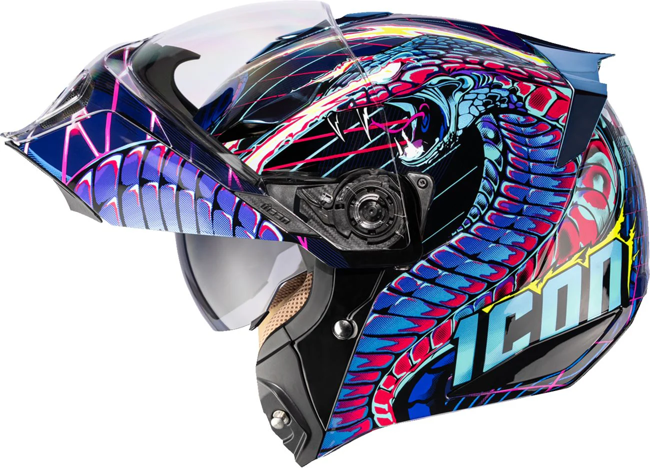 ICON Threshold™ Modular Helmet - Synthwave Lazer Cobra - Image 5
