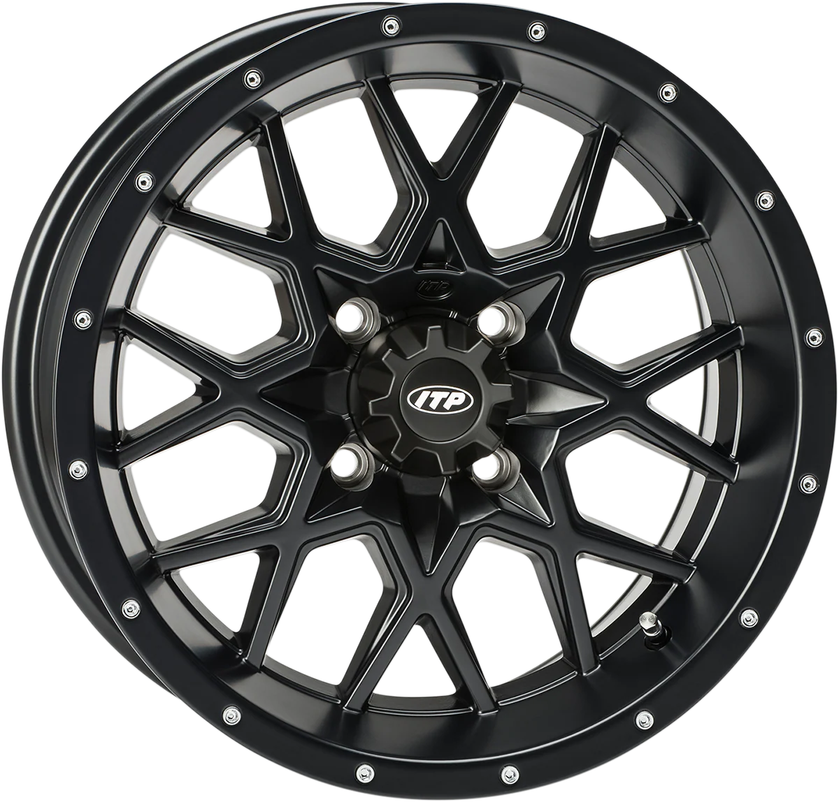 ITP Wheel - Hurricane - Front/Rear - Black - 12x7 - 4/137 - 5+2 1228633536B