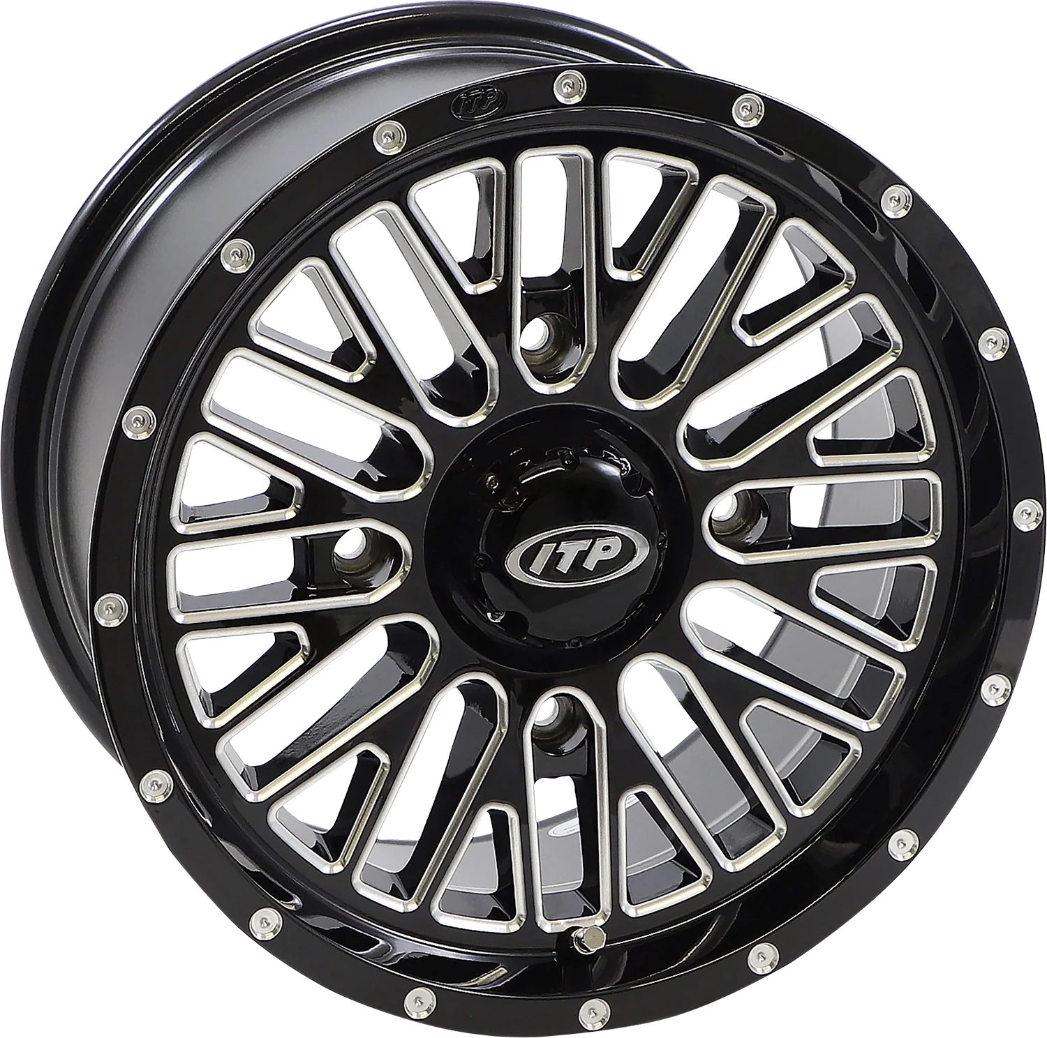 ITP Wheel - Momentum - Front/Rear - Black/Milled - 14x7 - 4/156 - 5+2 (+30 mm) 1422736731B