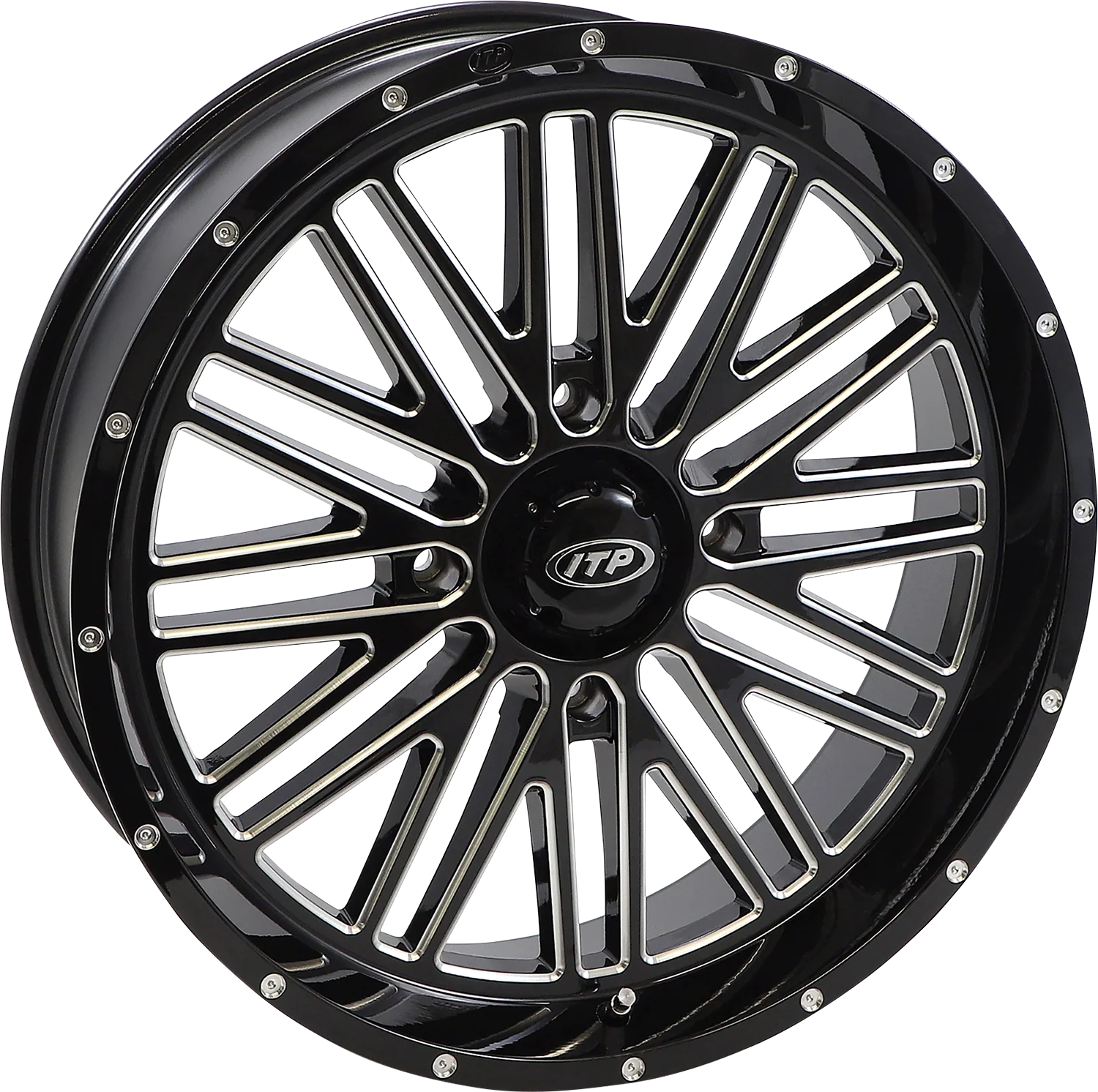 ITP Wheel - Momentum - Front/Rear - Black/Milled - 24x6.5 - 4/156 - 4+2.5 (+10 mm) 2422787731B