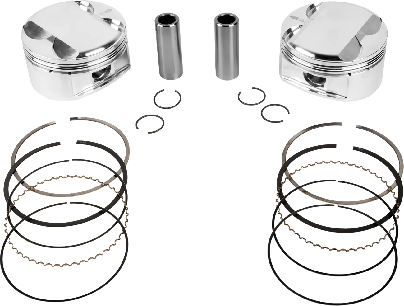JE PISTONS Piston Kit - 3.937" Bore - 4.375" Stroke - 11.5:1 CR - 114" M8 398727