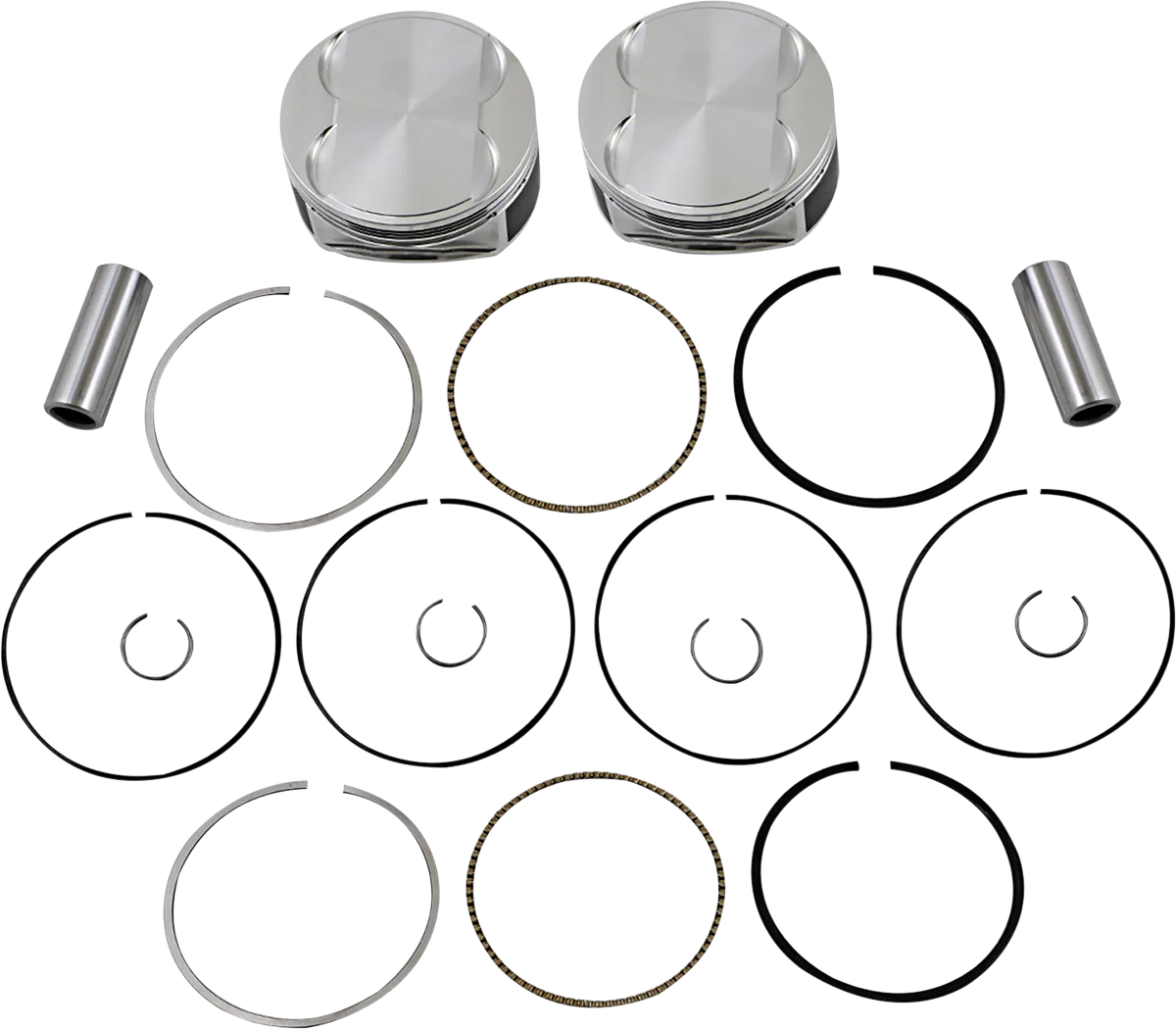 JE PISTONS Piston Kit - 4.080" Bore - +0.005" Oversize - 114"/117" M8 370250