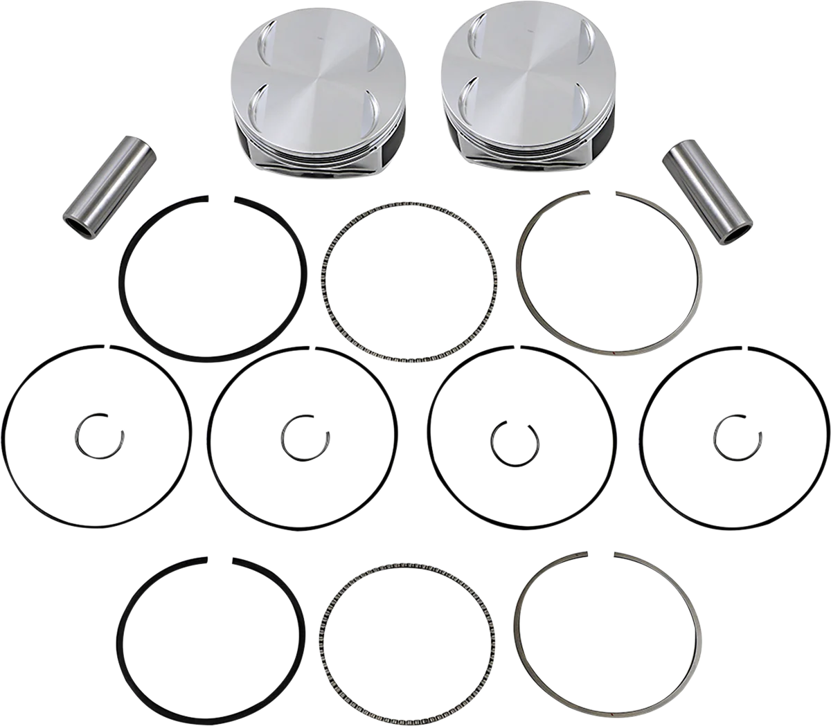 JE PISTONS Piston Kit - 4.125" Bore - +0.050" Oversize - 114"/117" M8 370251